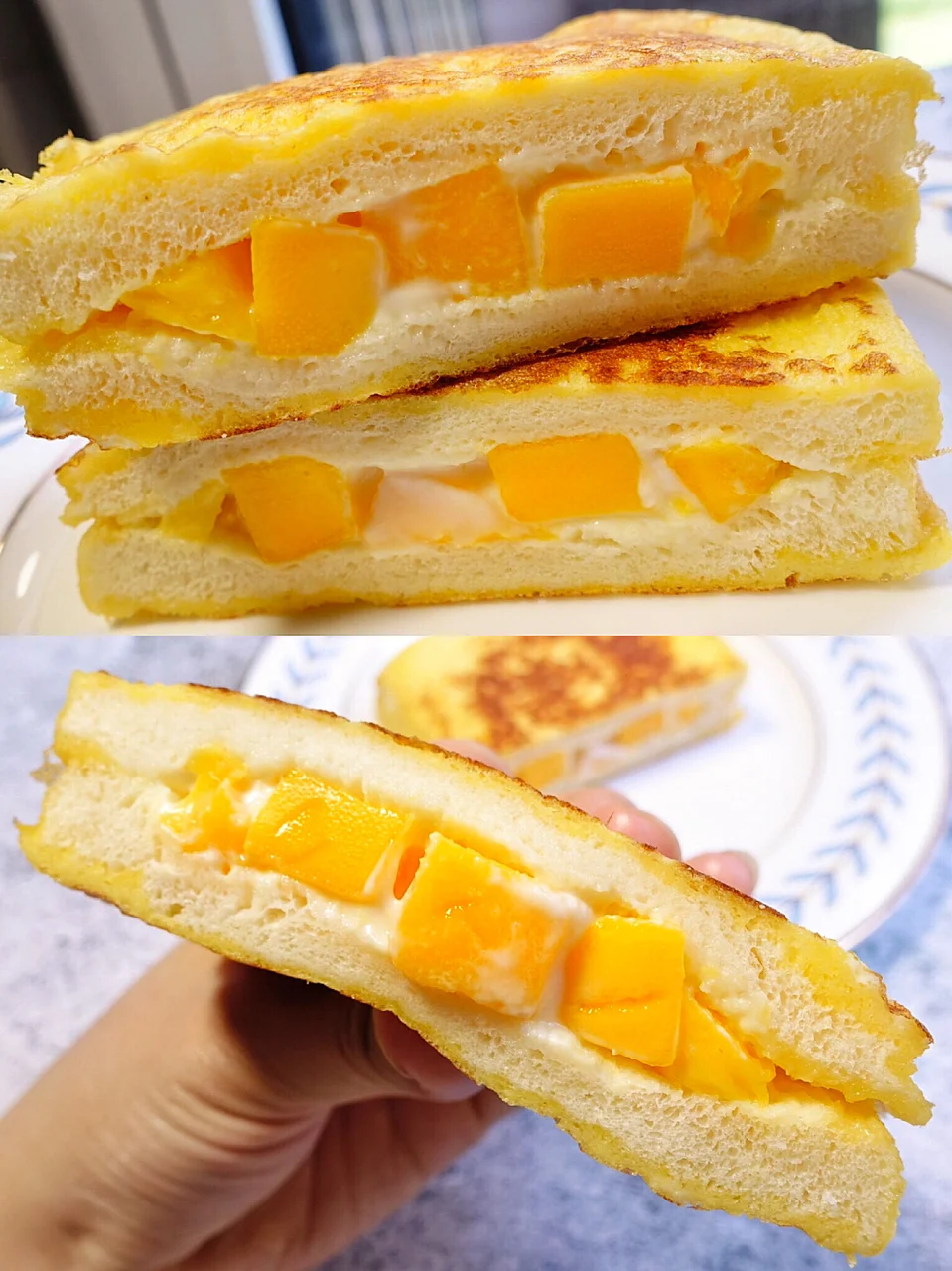 一口就爆浆的芒果酸奶三明治🥪比蛋糕还好吃