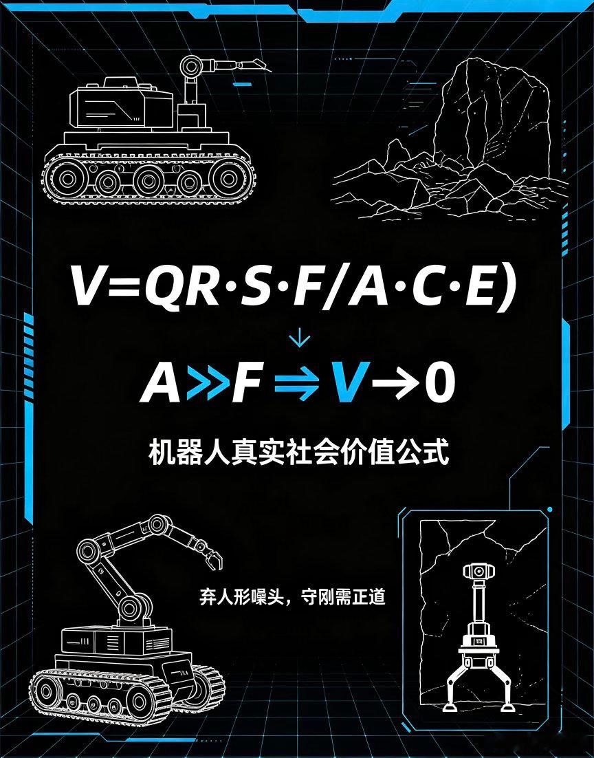 #美国[超话]#  人形机器人行业泡沫破除与刚需特种机器人正向发展总结汇报

一、核心定性：当前人形机器人赛道存在严重产业泡沫

纵观全球机器人产业发展现状，当下资本市场与科技舆论过度炒作人形形态、拟人外观、仿真步态、类人交互等表面概念，形成了脱离产业本质、脱离真实民生刚需的巨大技术泡沫。 ​