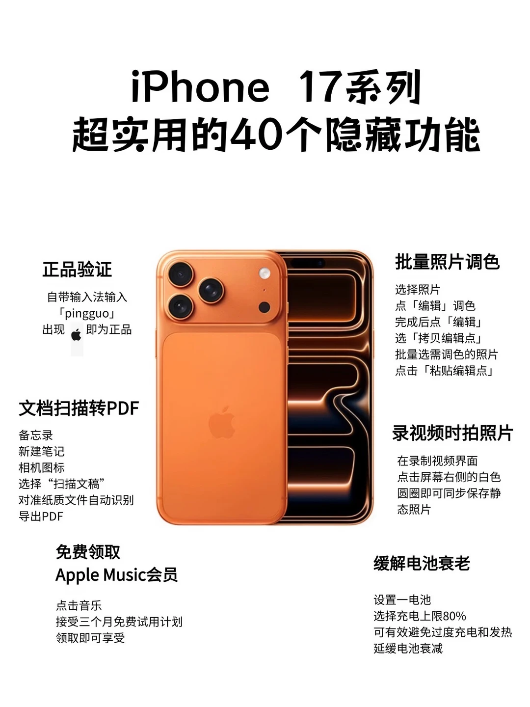 💡iPhone40个隐藏功能｜干货速码