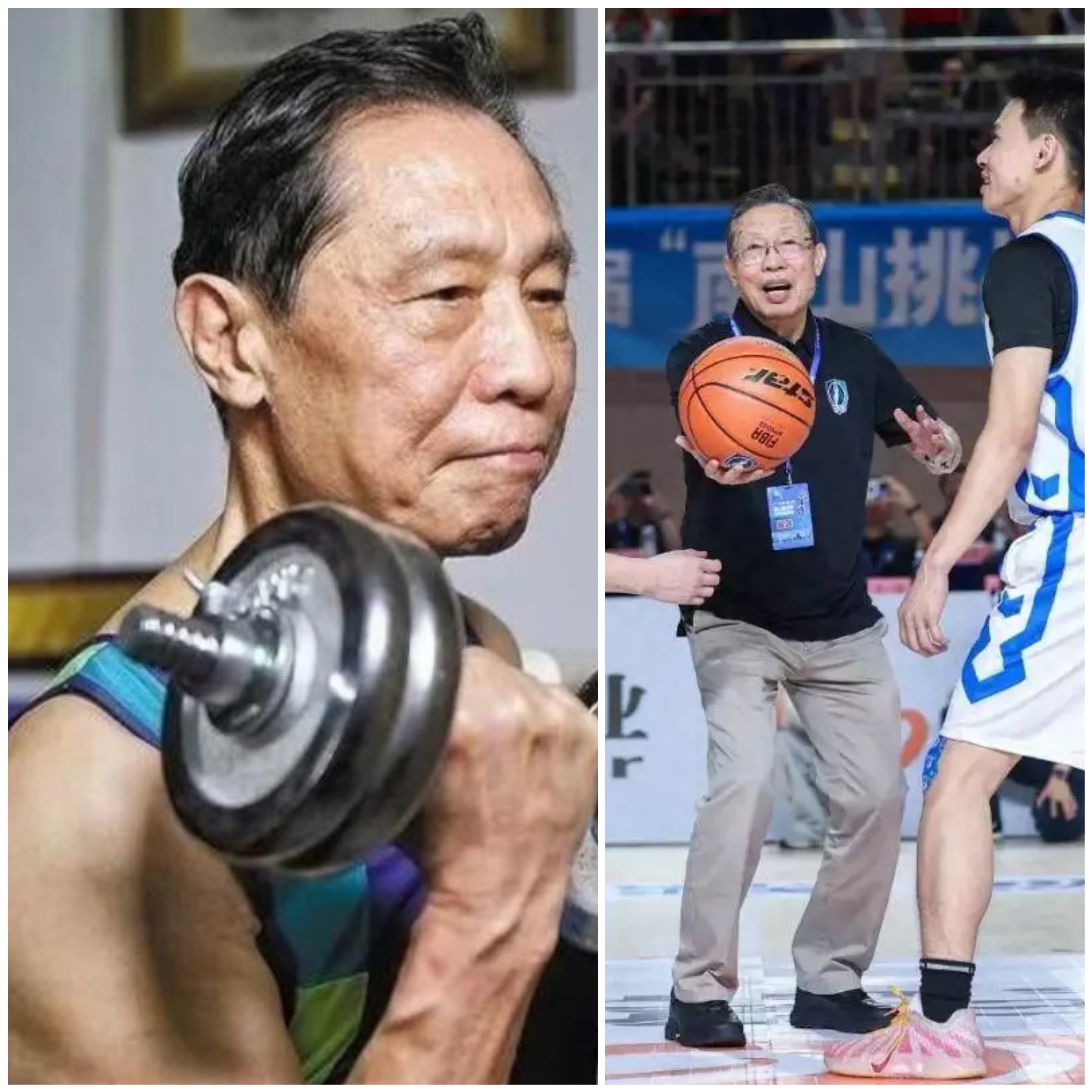 不要羡慕钟南山了，

因为能做到他这样的，真没几个人！

不是说他天生身体好，也不是他没有病痛，而是很多人根本坚持不了他这样的自律。

今天90岁的钟南山，还能小跑着冲上篮球场开球。可这份精气神，不是临老才练出来的，而是几十年一点点攒下来的。

他每周抽出3次时间锻炼，每次40多分钟，既练力量，也做
