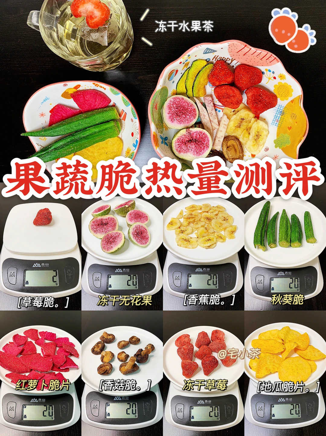 果蔬干热量测评‼草莓脆、秋葵脆、香蕉片…