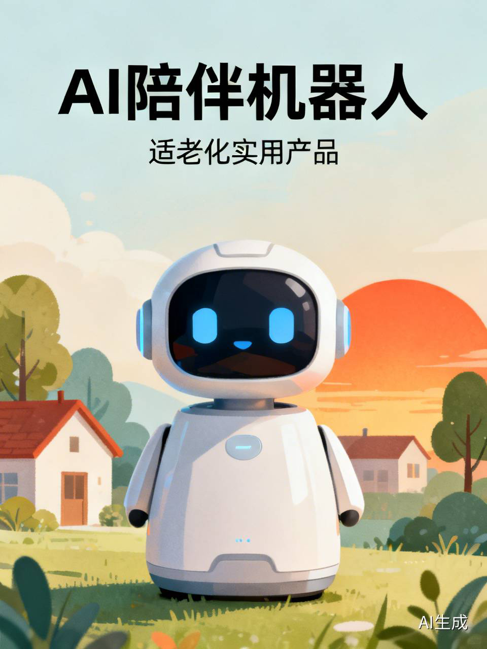 AI陪伴机器人要是真能落地到普通中老年家庭，绝对比很多空喊的适老化产品实用太多。
之前去社区养老试点体验过一款样机，能精准识别老人的步态变化，要是老人在客厅滑倒，10秒内就能自动拨通子女和社区网格员的电话，还能联动家里的智能药盒，到点就用老人熟悉的老戏腔念着提醒吃药，连剂量都不会说错。
现在很多独居