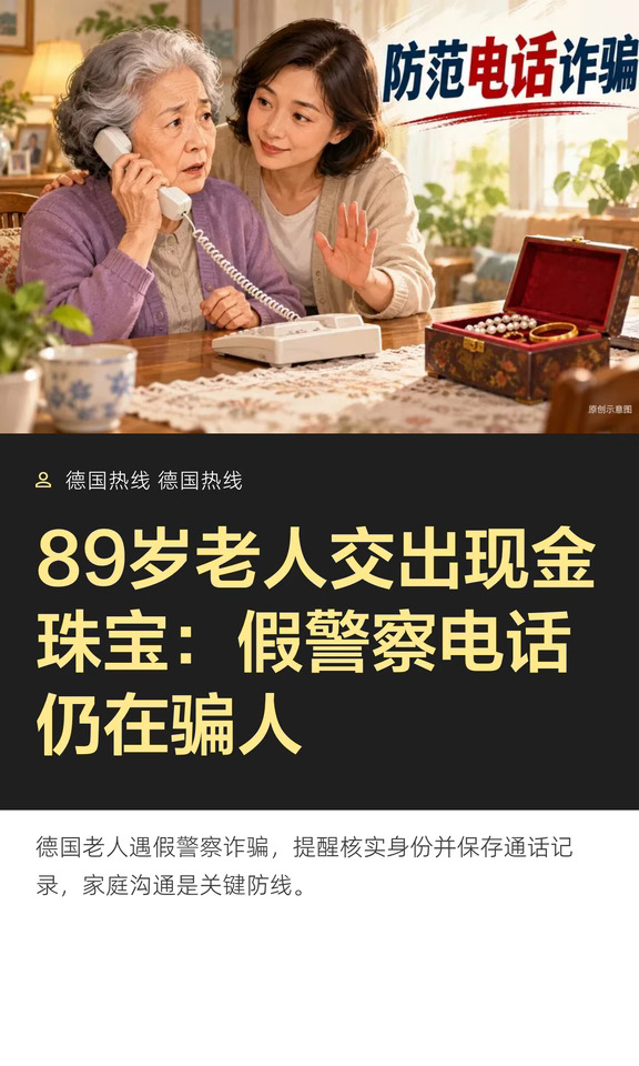 89岁老人交出现金珠宝：假警察电话仍在骗