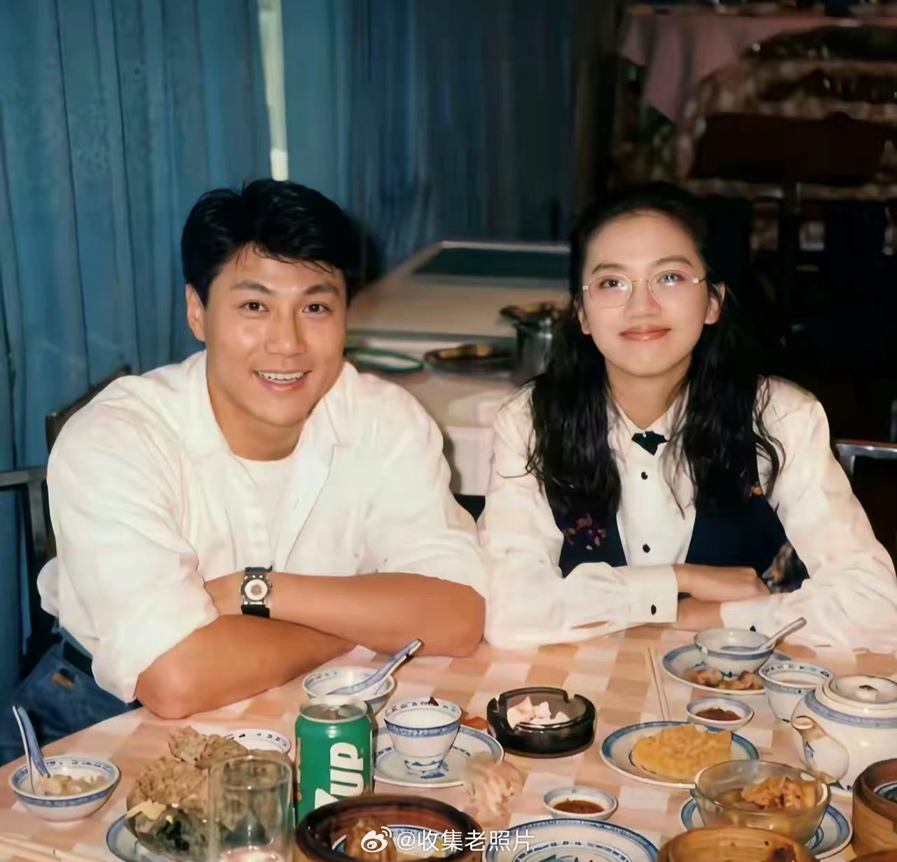 1991年，梅艳芳与时任男友林国斌，阿梅与“断水流大师兄”郎才女貌，十分登对。可惜没有走到最后... ​​​
