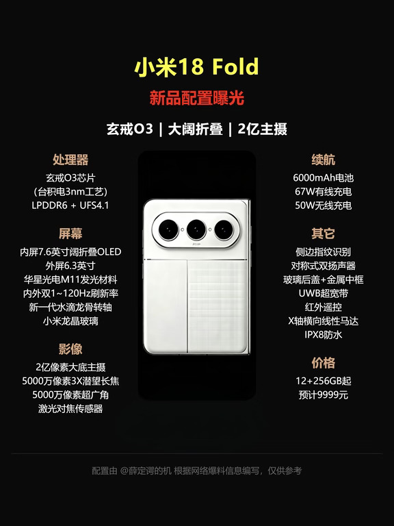 小米18 Fold，玄戒O3+LPDDR6，性能有多炸？