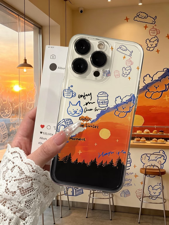 i人专属的夕阳手机壳！太美腻了！