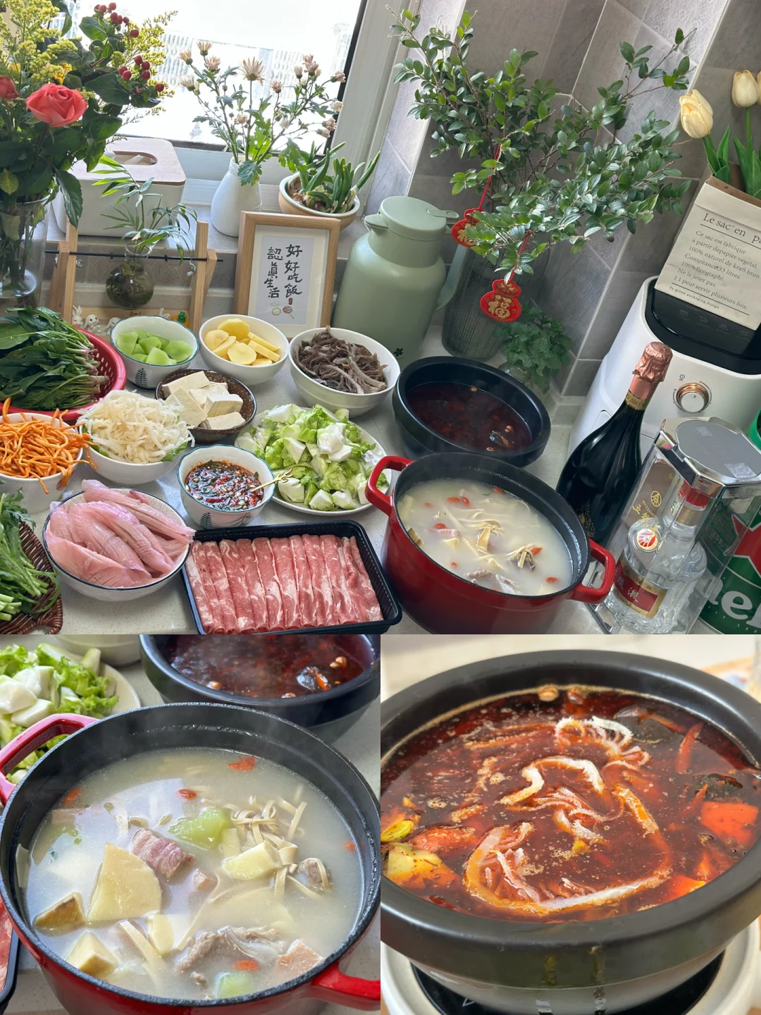 过年吃过火锅省时省力还热气腾腾小舅喝起来