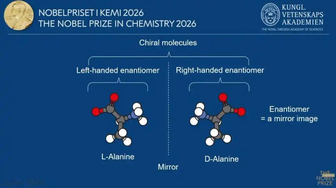 #科学新知# 生命为何只选“一只手”？诺奖给出答案！一一2026年诺贝尔化学奖揭晓，法国科学家亨利·卡甘和日本科学家硖合宪三因发现“不对称有机合成中的#非线性效应# 和#自催化现象# ”而获奖。

诺奖委员会指出，两人的研究为一个困扰科学界超过百年的谜题提供了答案一一同手性是如何自发产生的。

所 ​