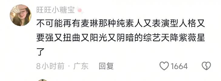 再也不会有麦琳这样的综艺紫薇星了。。