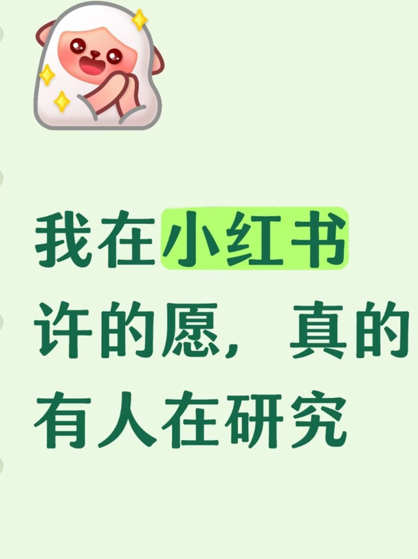 我在小红书许的愿，真的有人在研究