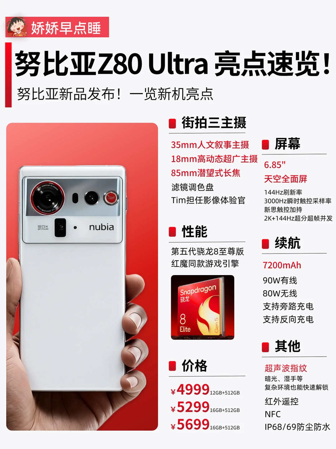 努比亚Z80 Ultra发布！速览新机亮点！