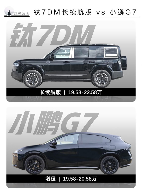 钛7DM长续航版 VS 小鹏G7