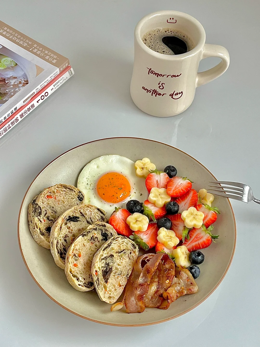 ☀️羽衣甘蓝法式餐包早餐拼盘｜好心情吃出来