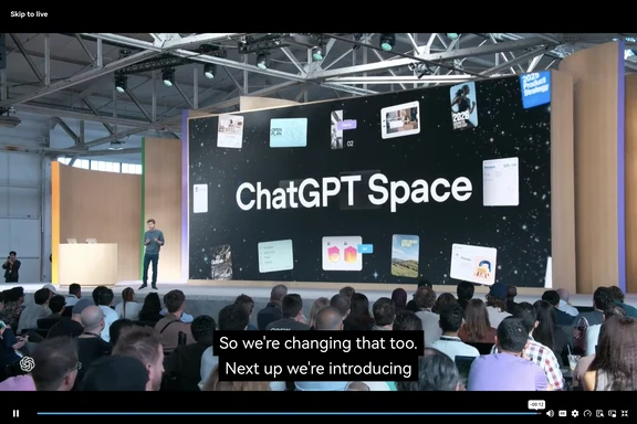 OpenAI发布ChatGPT Space