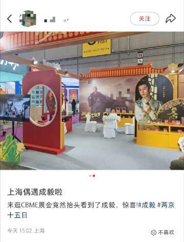 果果在上海国际会展中心看到了成毅《两京十五日》剧宣海报，太子殿下朱瞻基...