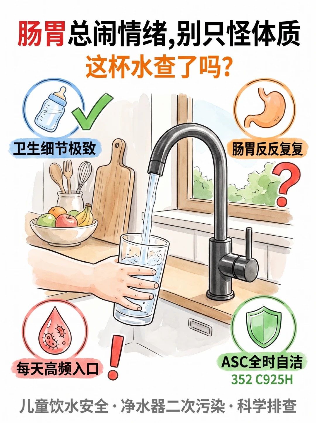 孩子肠胃总闹情绪？别漏查这杯水