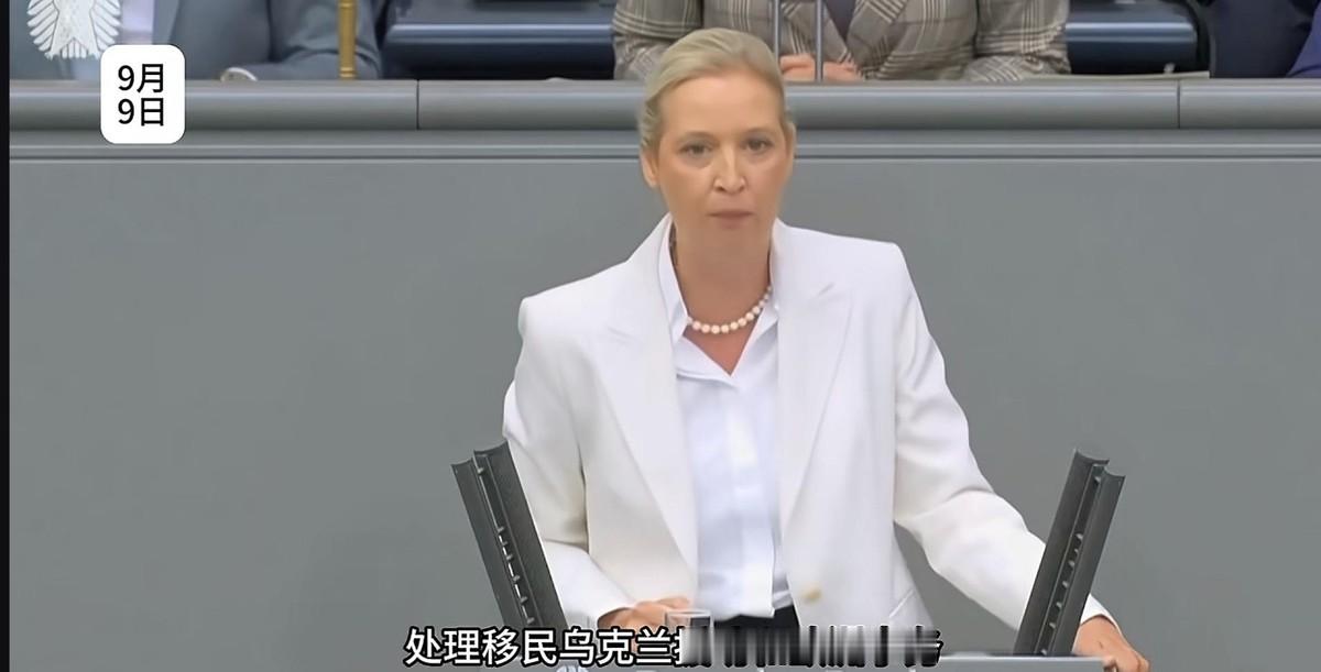 德国选择党，真不是小党了。
最新民调支持率约19%到22%，稳居德国第二，仅次于联盟党。2013年成立，靠反欧元起家，后来借难民危机迅速做大。
魏德尔主张退出欧元区、反对对俄制裁、重启北溪管道。但竞选纲领里也写着，要跟中美俄建立基于利益的关系。改革欧盟，不是直接退欧。
所以那些“目光短浅”的批评，是