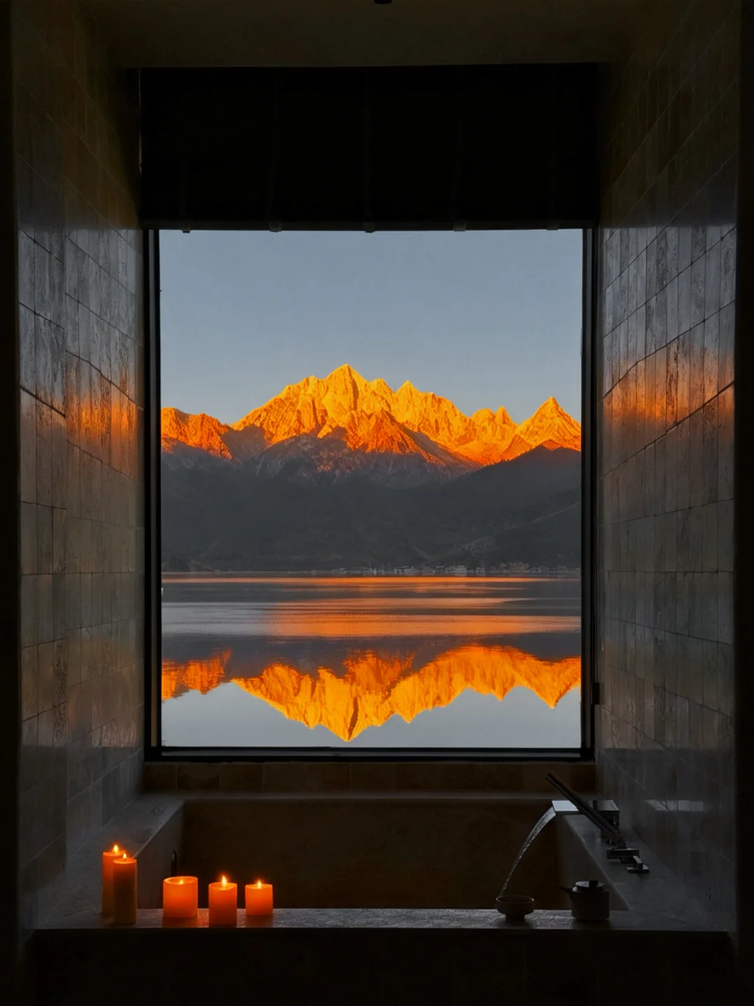 “听说看到日照金山的人，能幸运一整年”