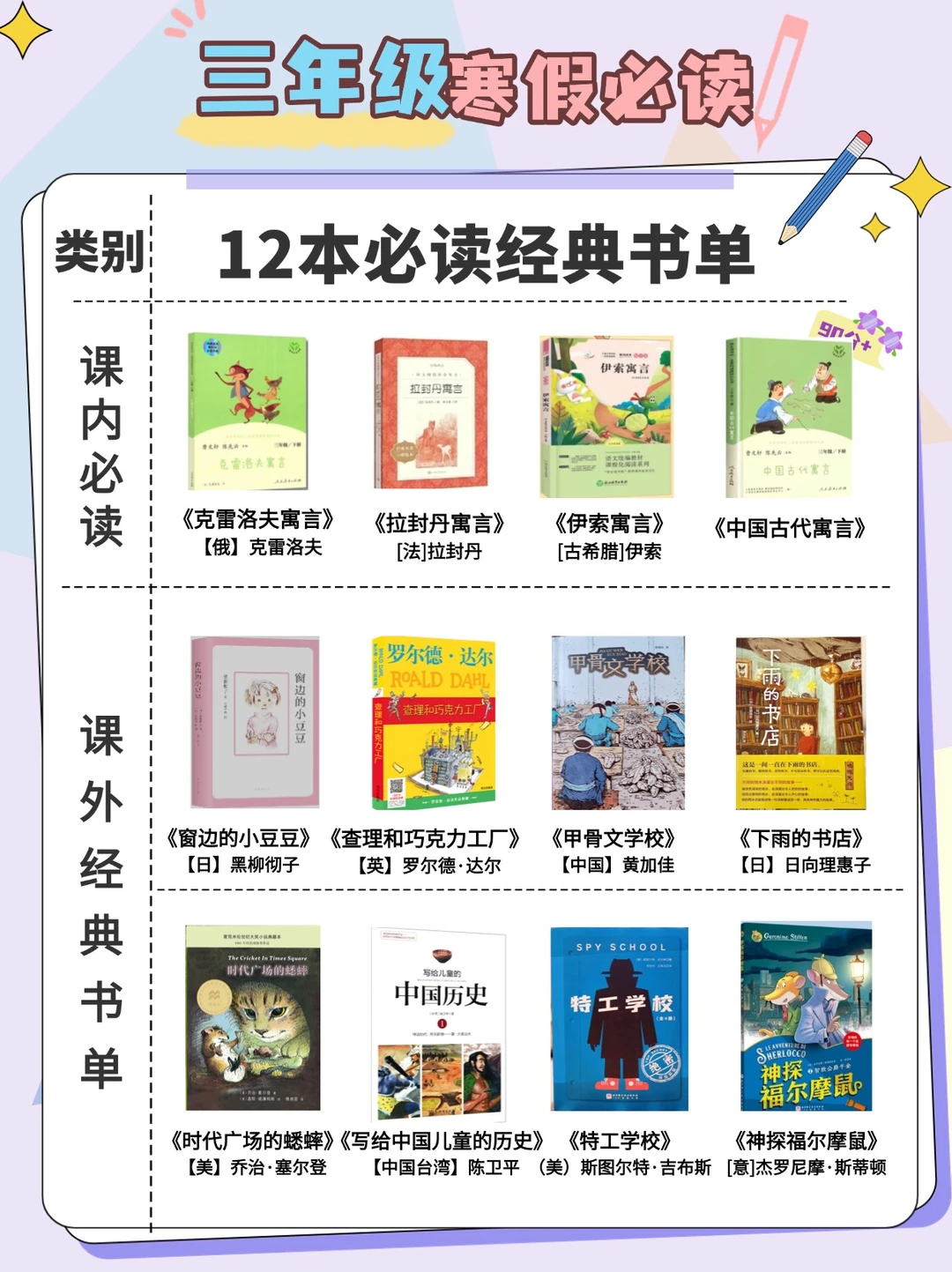 好书推荐：三年级寒假的快乐，从12本书开始