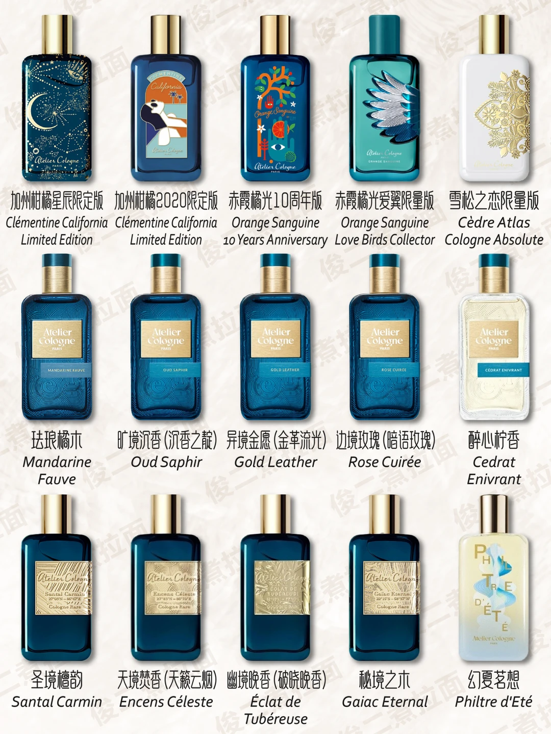 Atelier Cologne 欧珑香水大合集