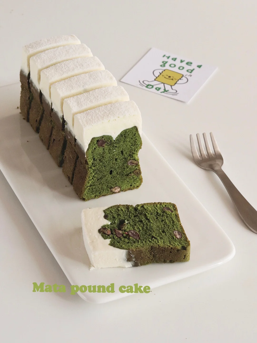 新手友好‼️清新抹茶蜜豆磅蛋糕｜下午茶甜品