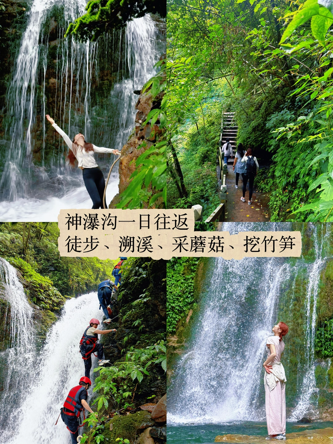 成都周边1h🚘溯溪、徒步、打野攻略！🐴住‼️