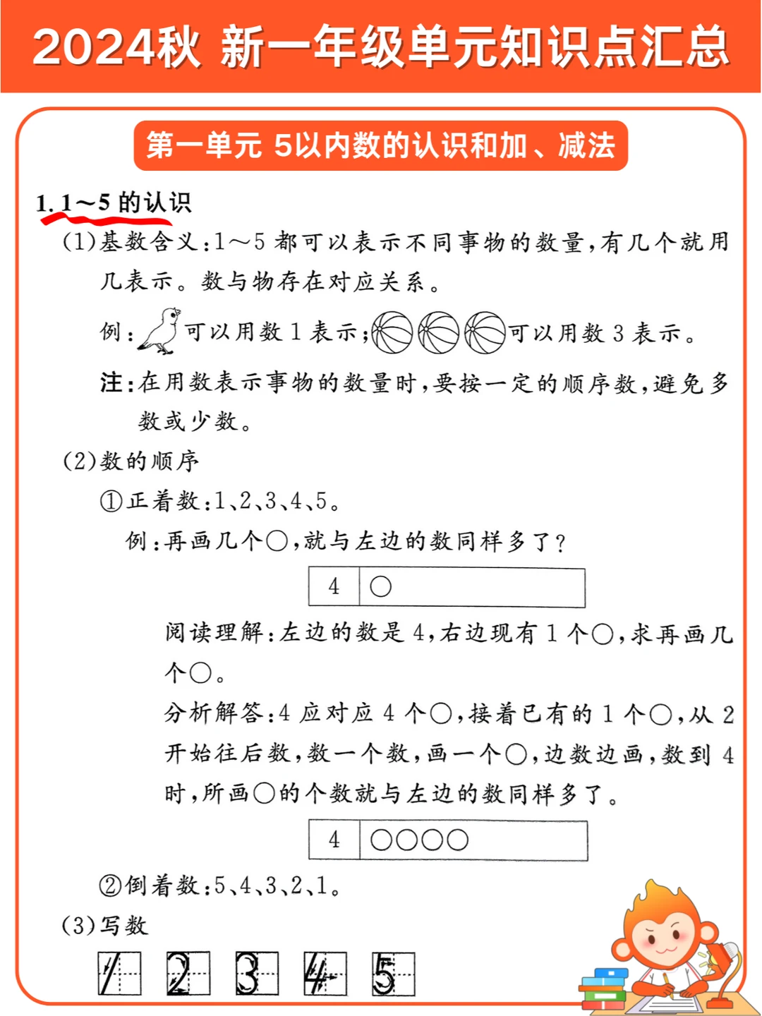 🔥狠狠收藏❗新一上数学期末复习知识汇总