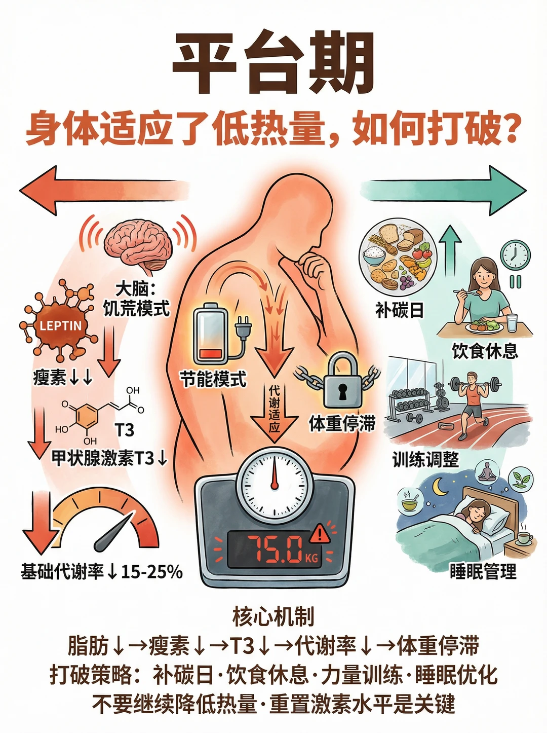💔体重不再掉？如何打破平台期