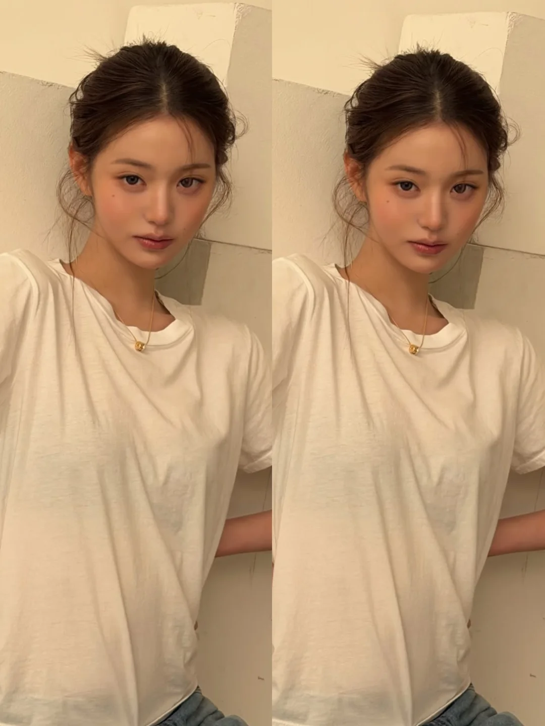 穿白T的张元英，这样素美的她很少见
