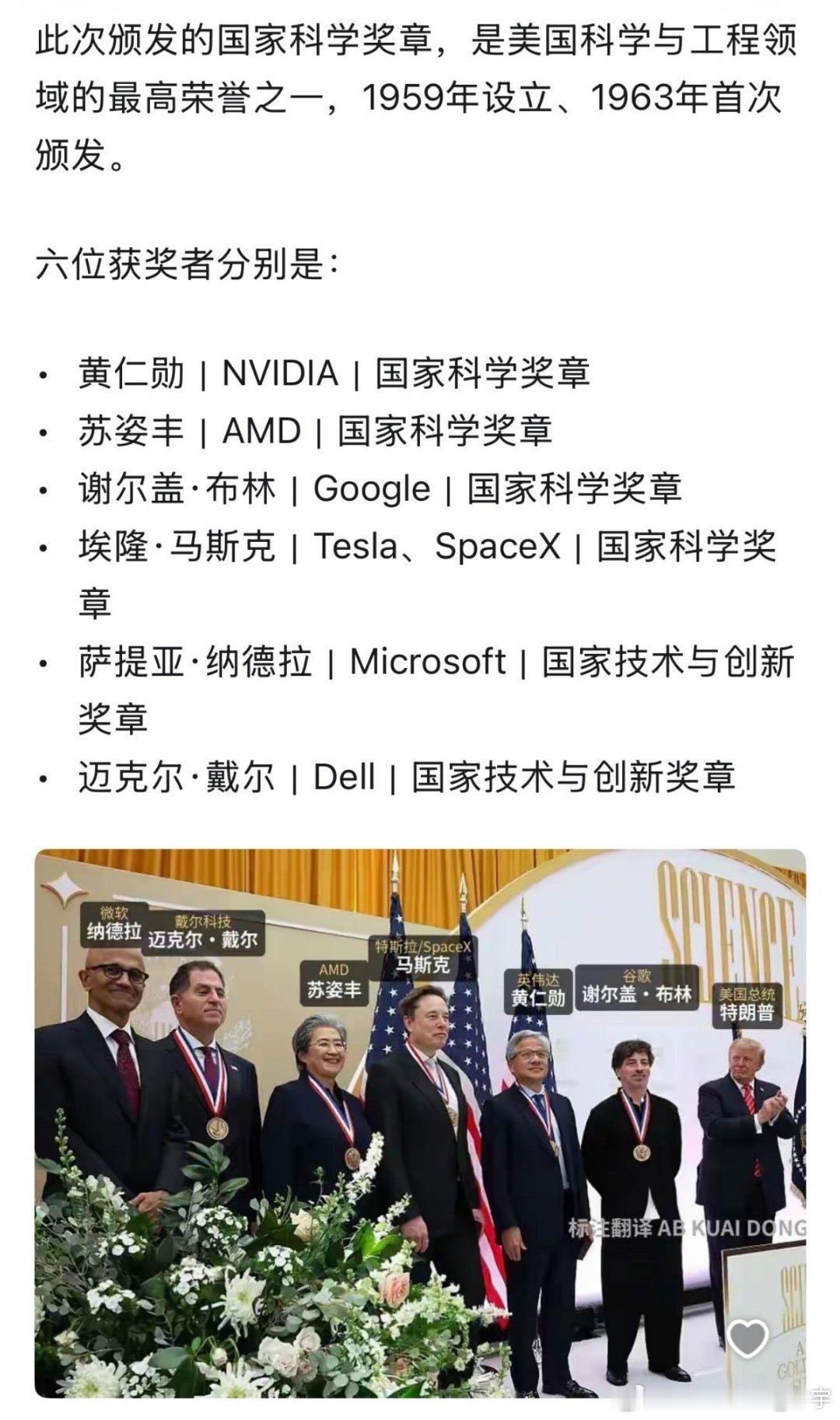 把国家最高科学奖颁给了6个商人？ ​