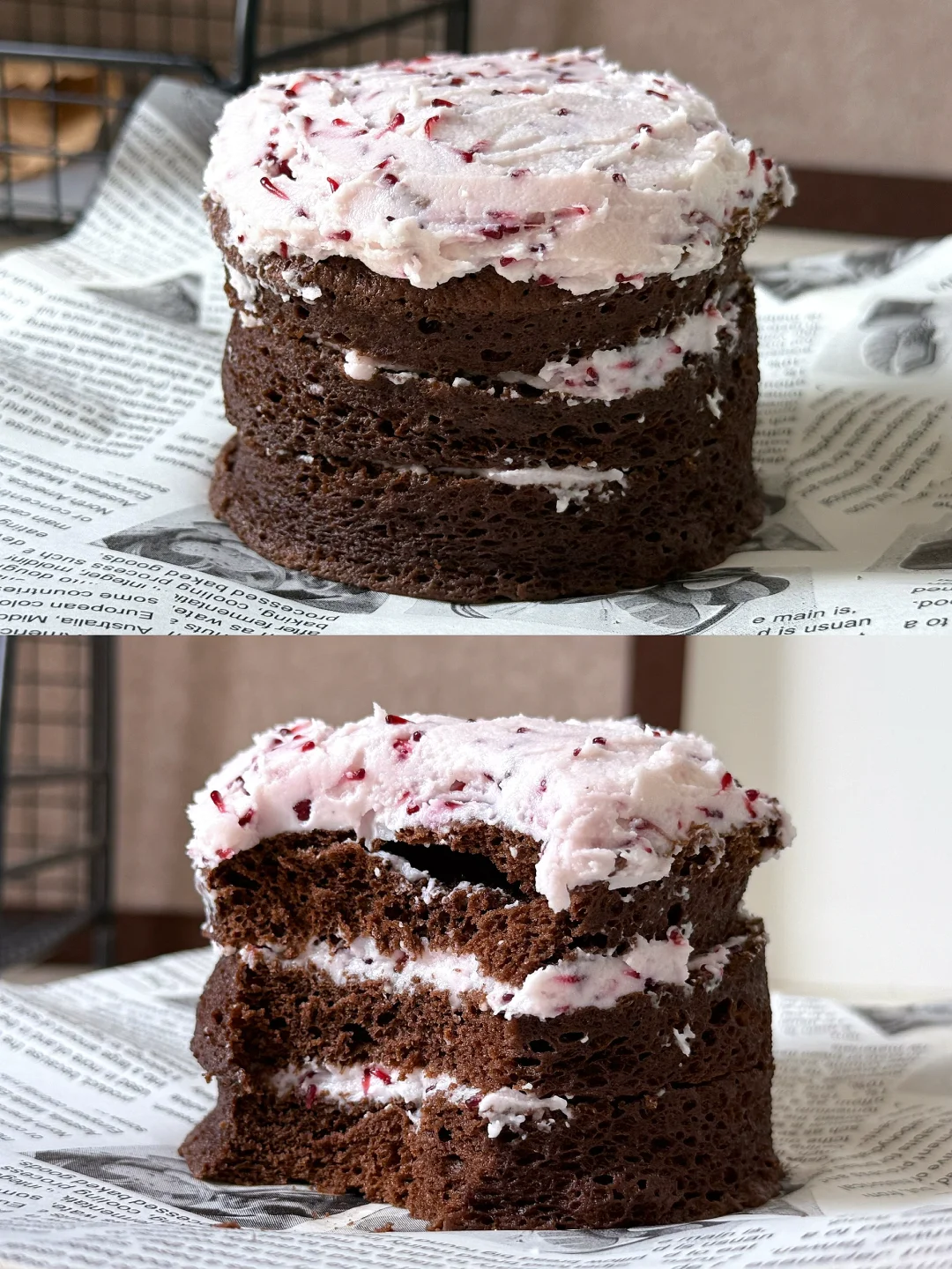 微波炉就能做可可小蛋糕🥞低卡杨梅乳酪馅