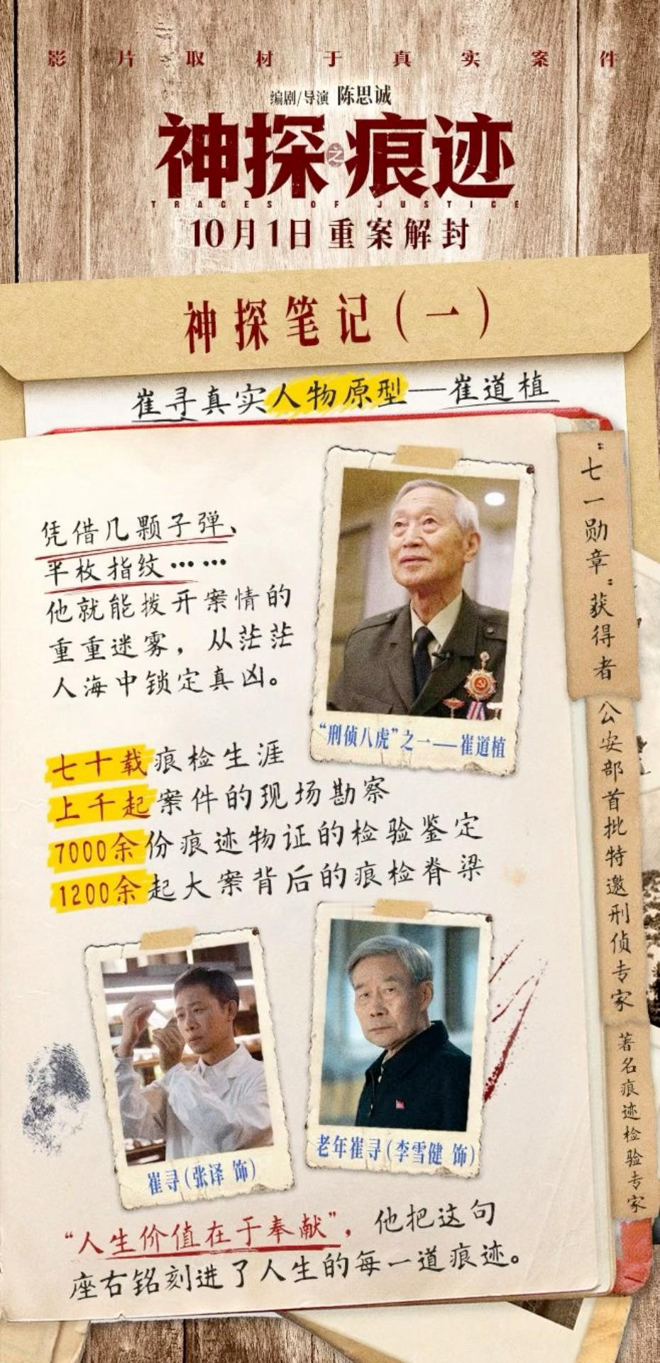 #神探之痕迹真实现场看得发怵#
陈思诚打造硬核刑侦力作《神探之痕迹》，取材真实重案，还原上世纪艰苦的刑侦岁月。多年悬案迷雾重重，线索稀缺，追凶之路漫长煎熬。
影片克制还原案件原貌，张译、马丽、陈明昊饰演的刑侦团队，在简陋条件下深耕物证，不放过一丝痕迹，以坚守对抗黑暗，还原老一辈刑侦人 ​