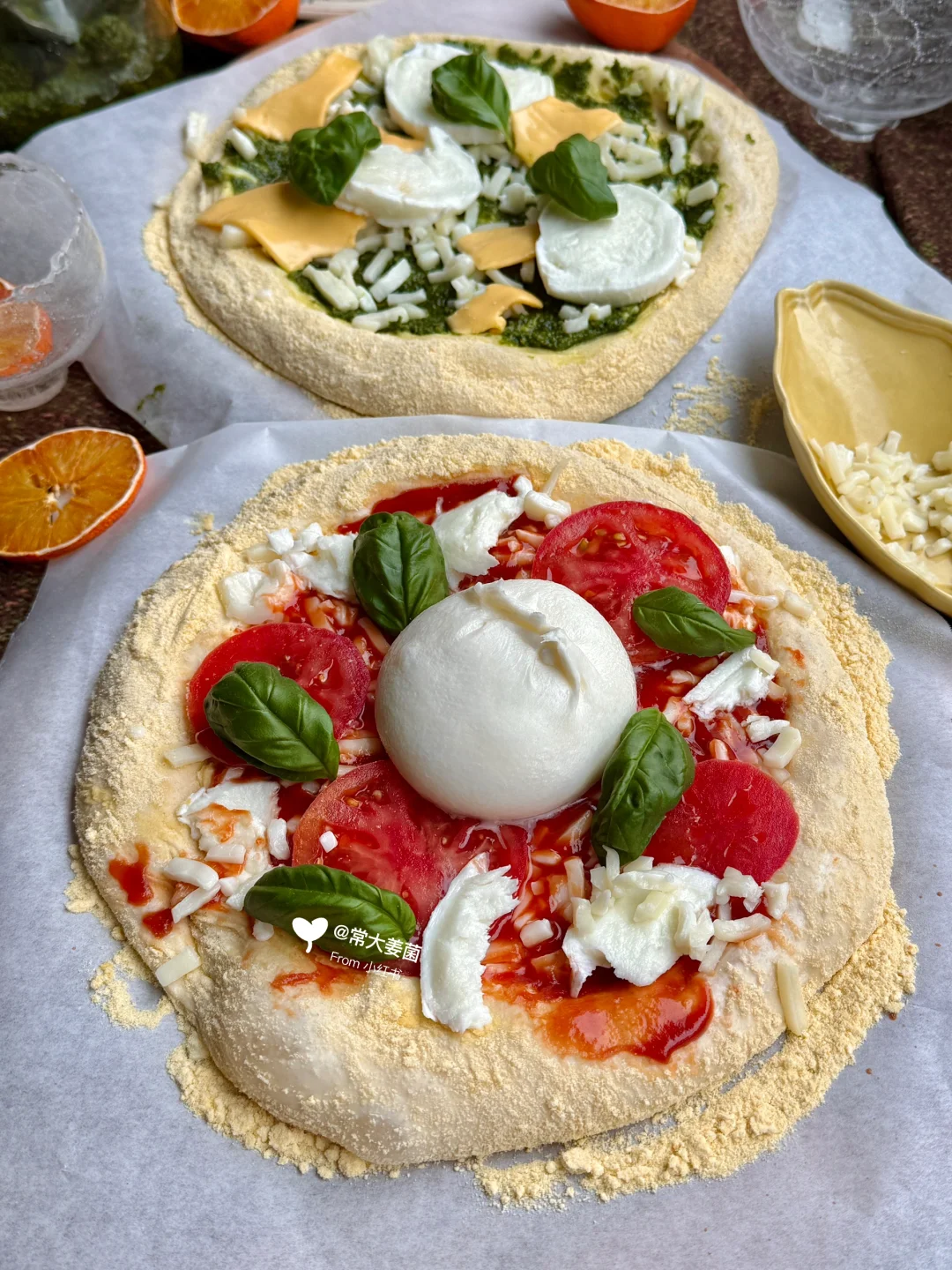 在家做意式披萨🍕🧀免揉、干酵母、大气孔