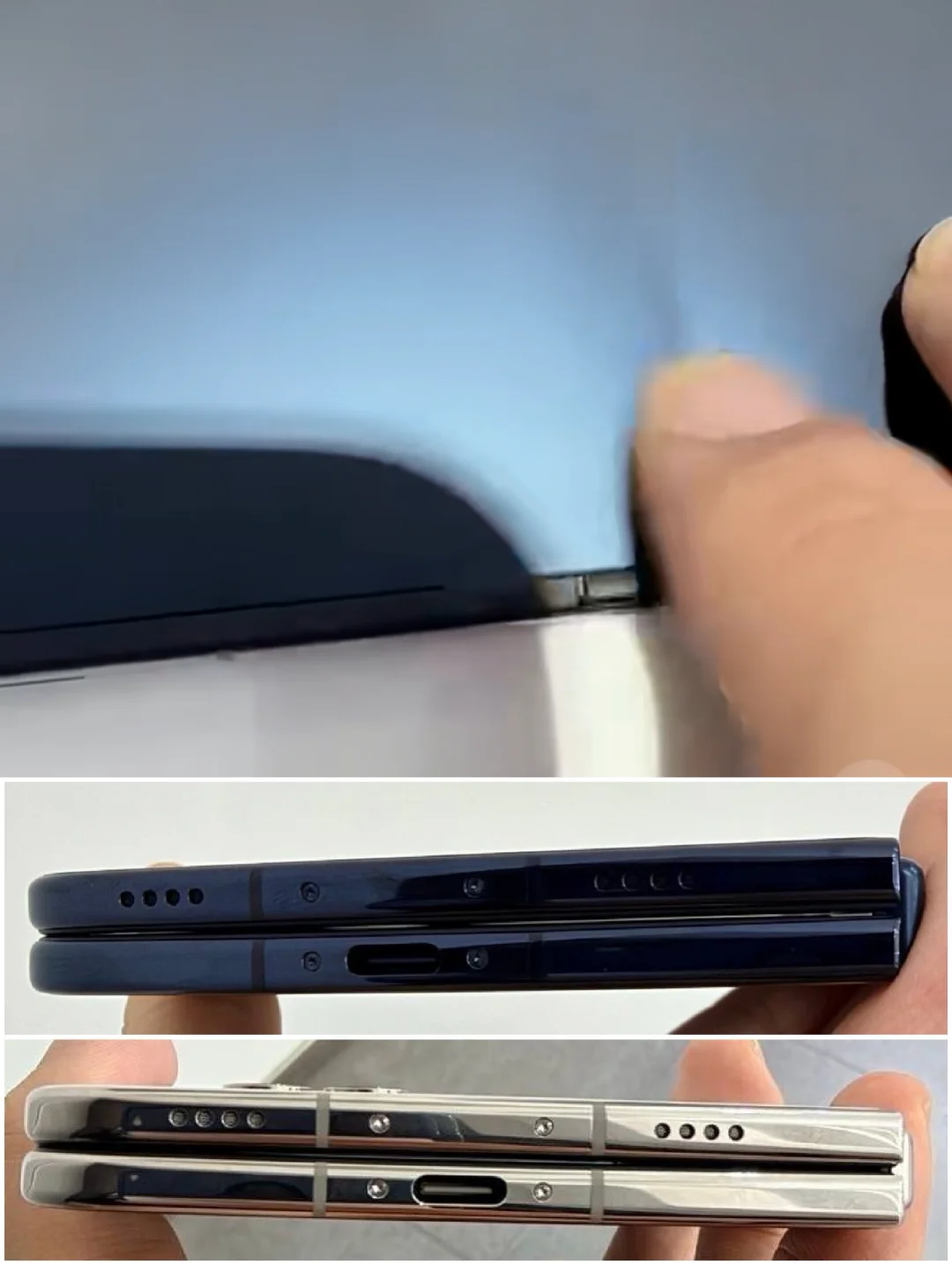 爆苹果折叠屏折痕处是软的，合上后有缝隙