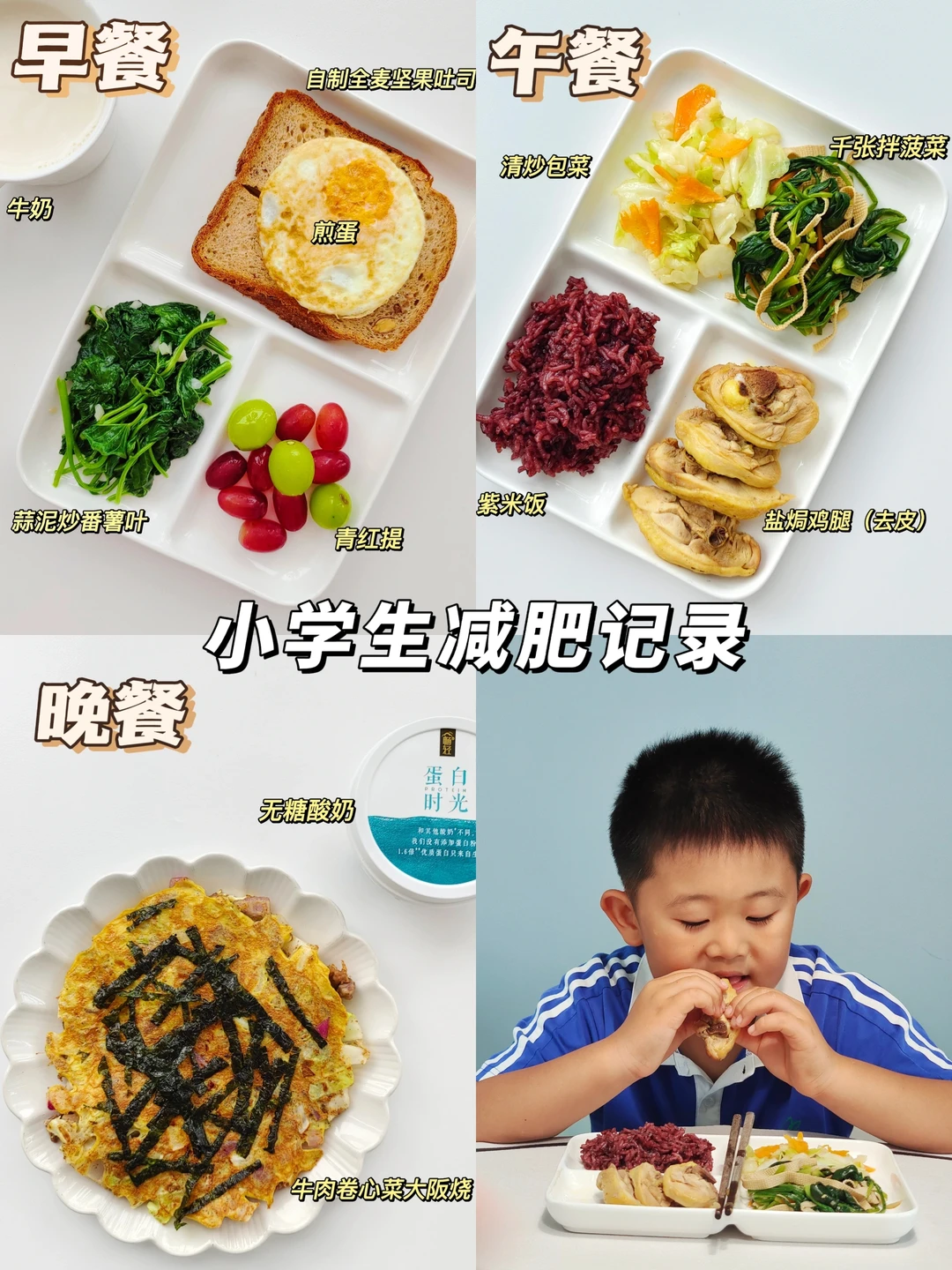 吃饱喝足健康瘦 小学生墨墨的减肥记录