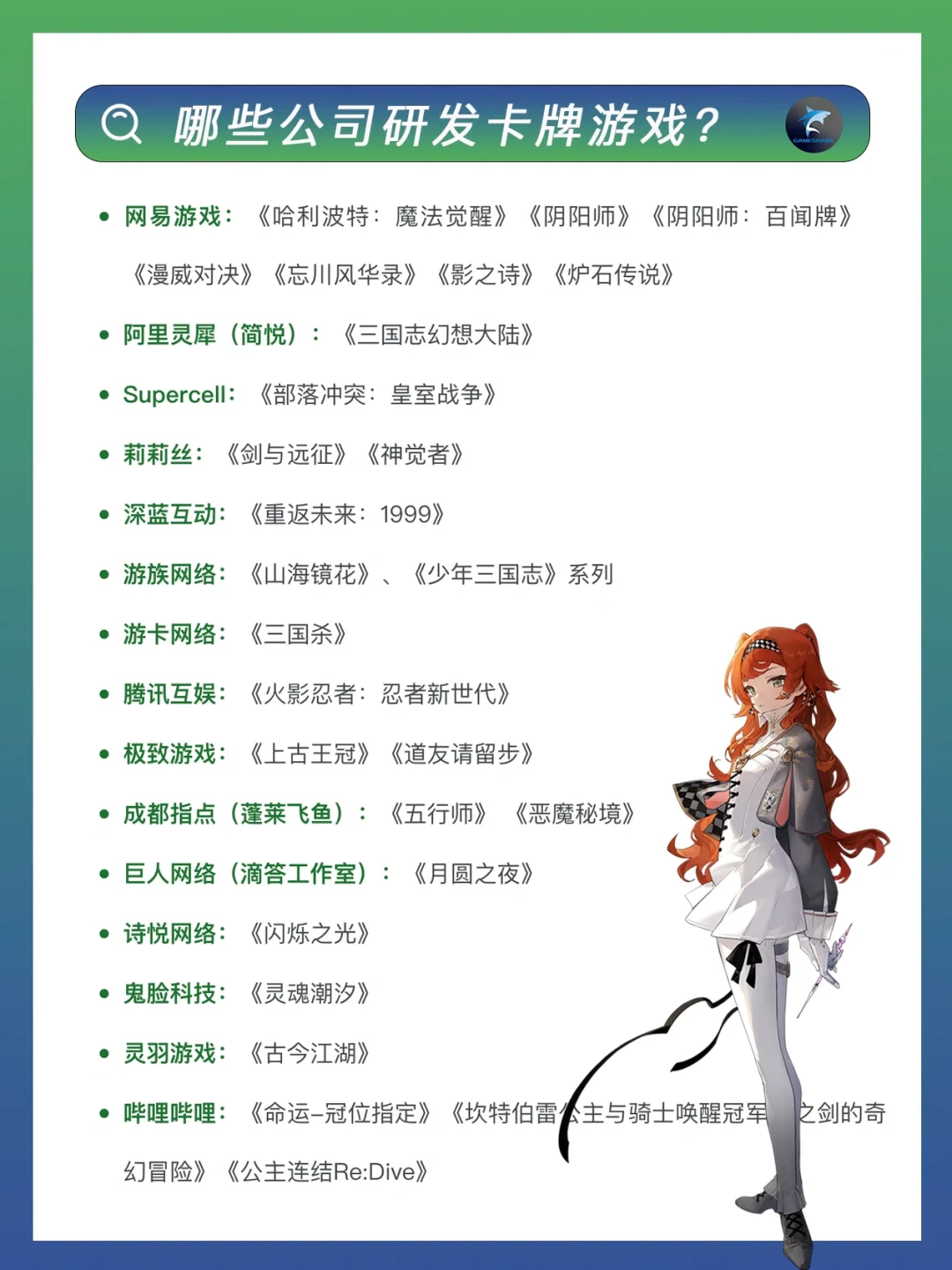 知名卡牌游戏和研发公司【游戏入行】