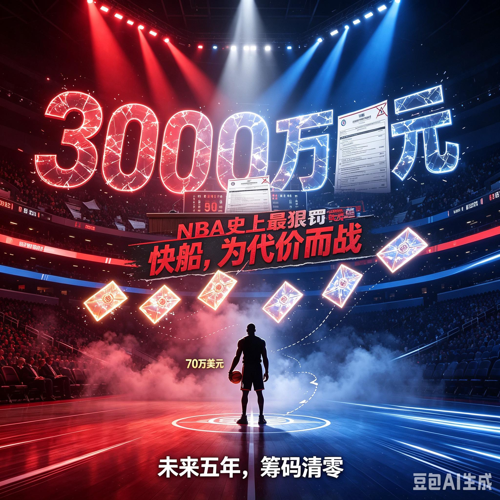 5个首轮签＋3000万美金，NBA史上最狠罚单砸向快船——但主角伦纳德，只掏了70万美元。

北京时间9月3日，来自名记Shams的报道称，消息灵通人士透露，经过为期一年的调查快船因在伦纳德签约事宜中系统性规避工资帽，被处以NBA历史上最重的罚单：没收2029至2033年连续5个首轮选秀权、罚款30