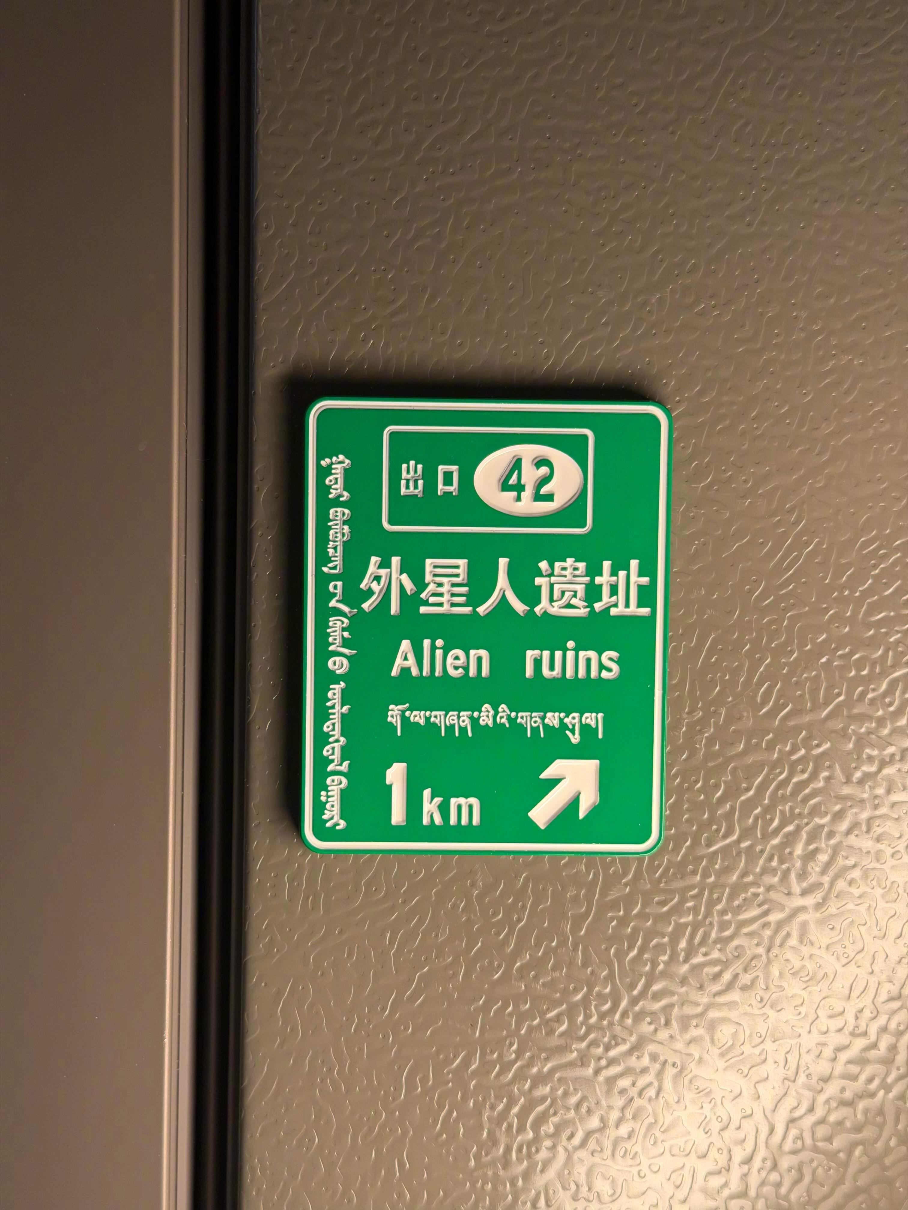 把青甘大环线上的路牌缩小带回家了！ ​​​