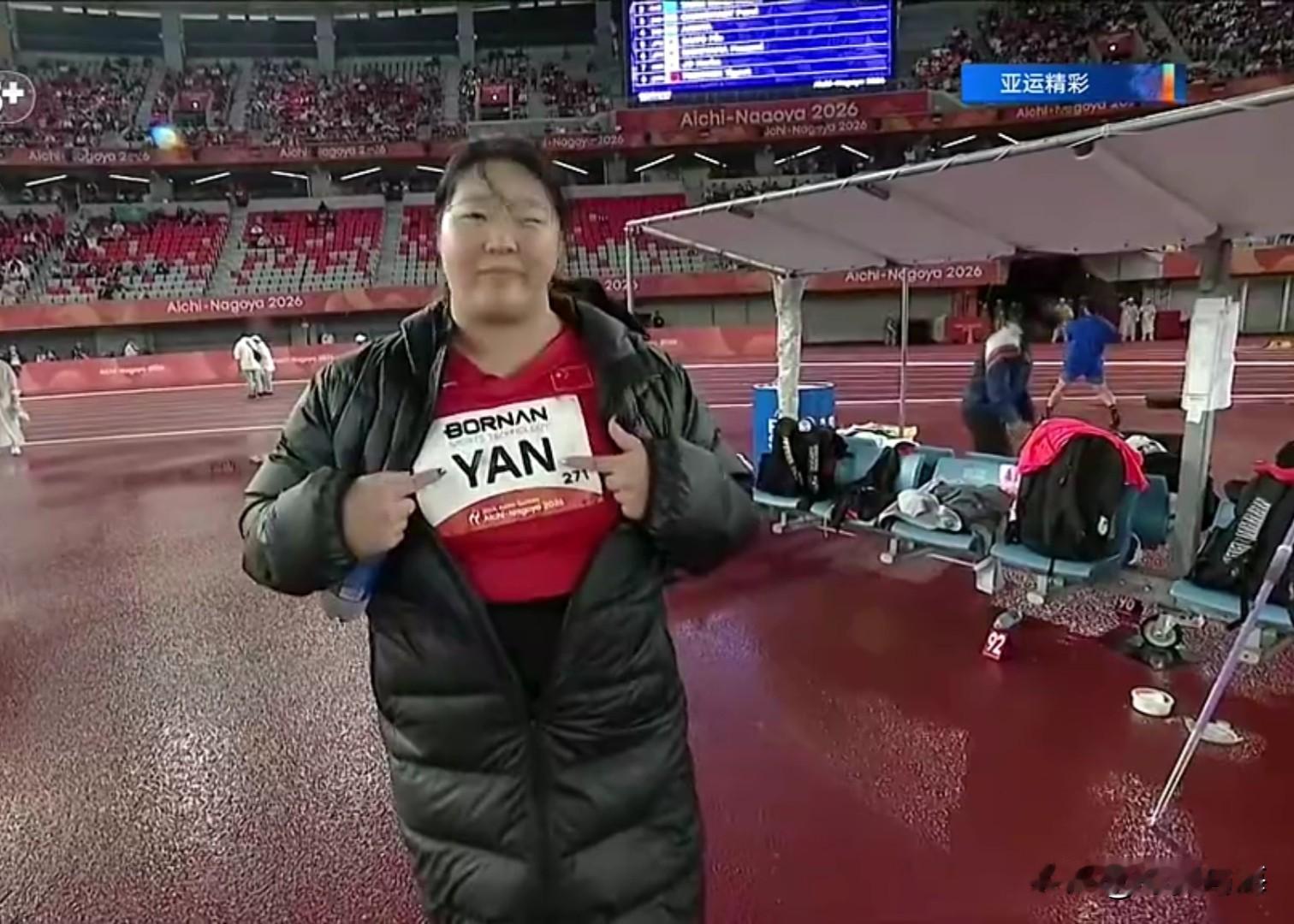 严子怡是真的厉害👍🏻一枪就直接破了赛会记录，打卡下班，观众席上的小日子都惊呆了[捂脸]