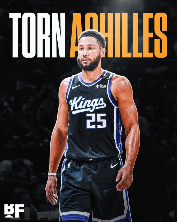🚨Shams：本西蒙斯训练中跟腱撕裂，赛季报销