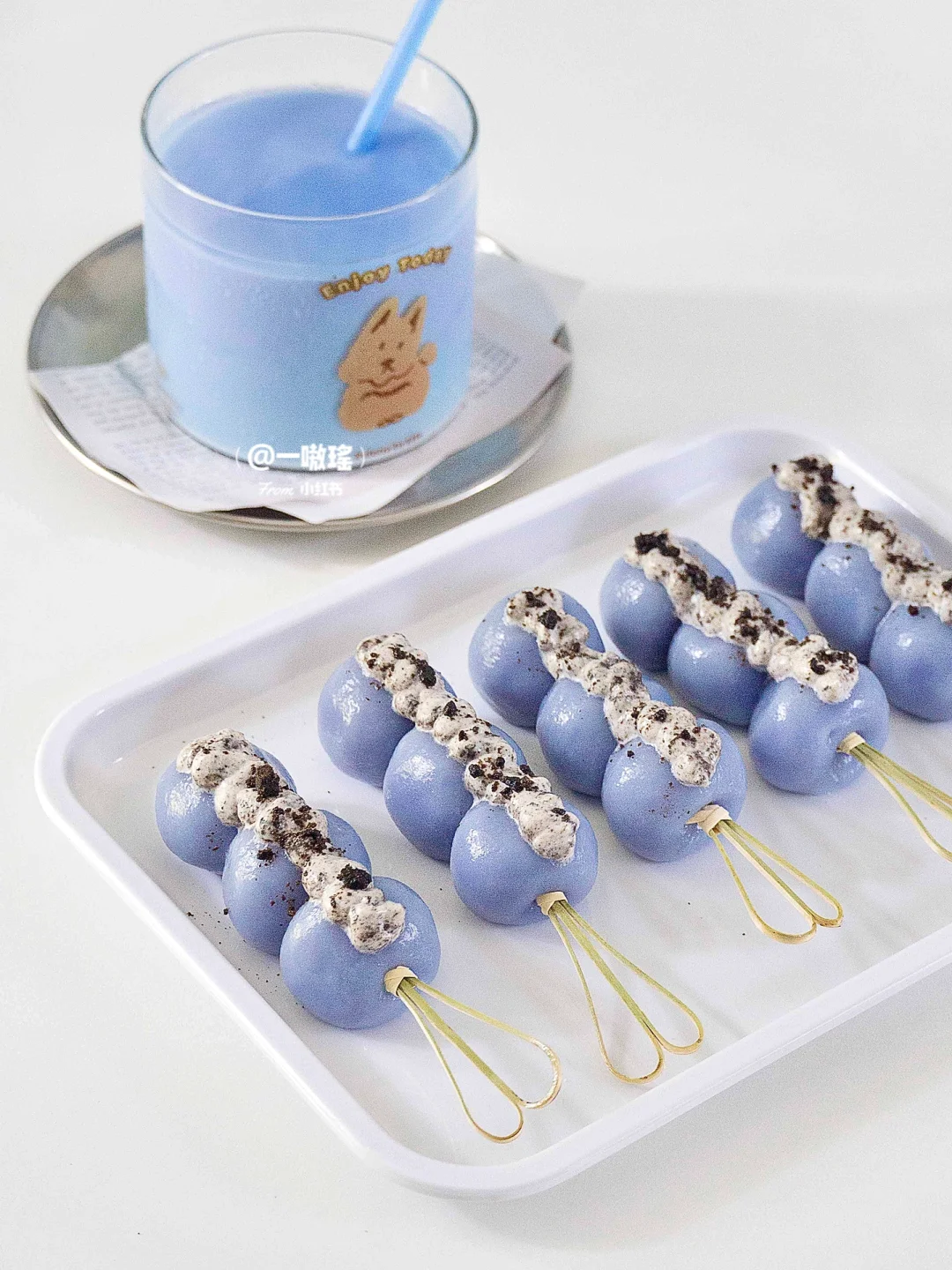 瓦尔登蓝治愈系💙自制奥利奥乳酪小圆子🍡