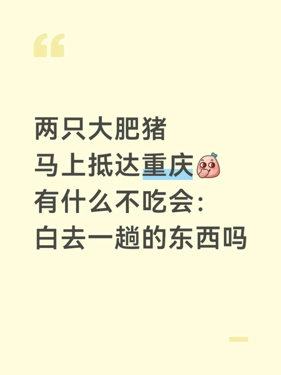 两只肥猪进军重庆！不吃完这些绝不走🐷