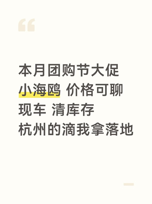 杭州小海鸥大促来了❗️
