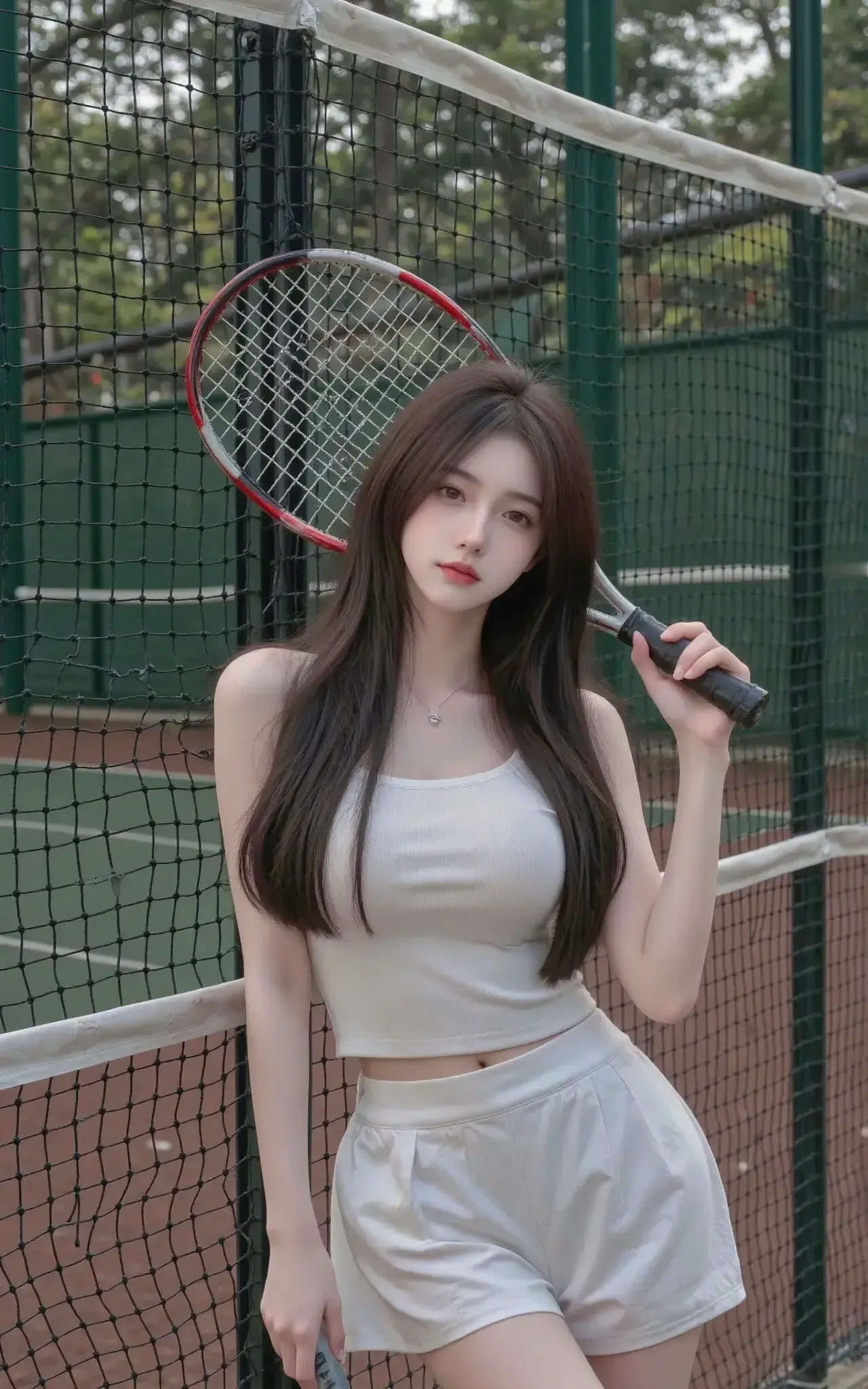 运动少女，网球场上的一抹亮丽风景线🎾💃