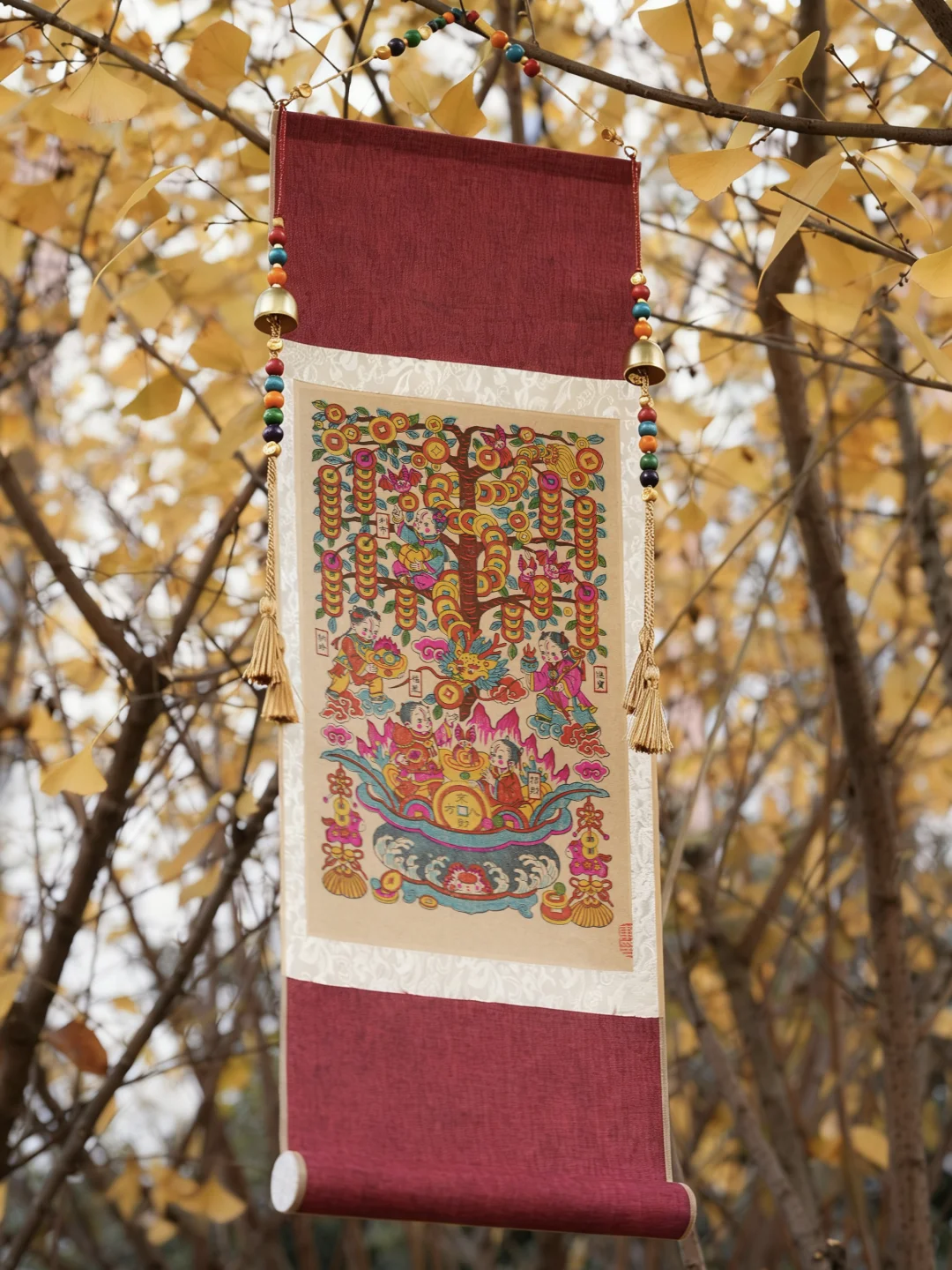 新年的第一幅卷轴画，永远相信中式审美！！