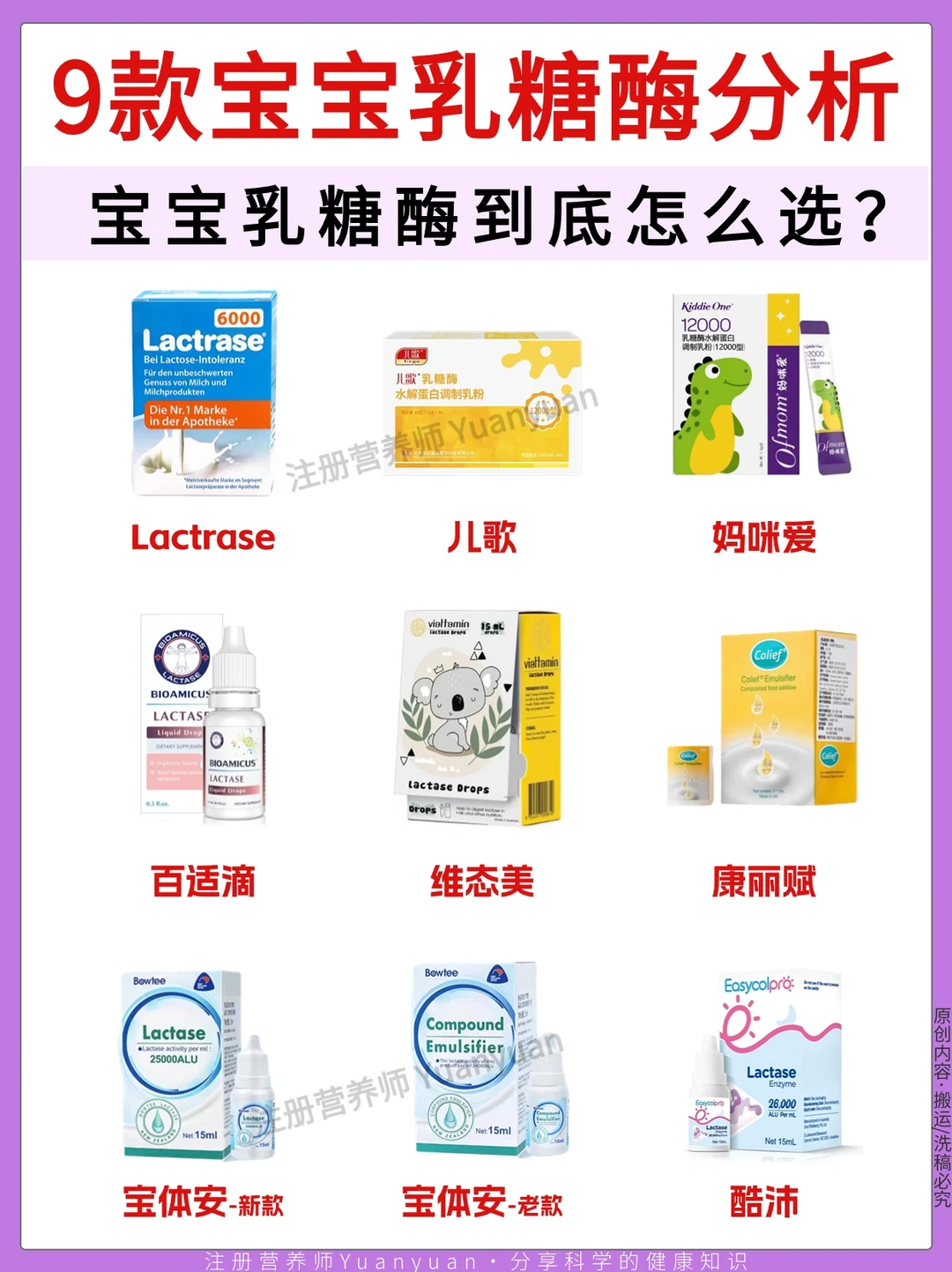 9款热门宝宝乳糖酶分析 新手妈妈选购攻略