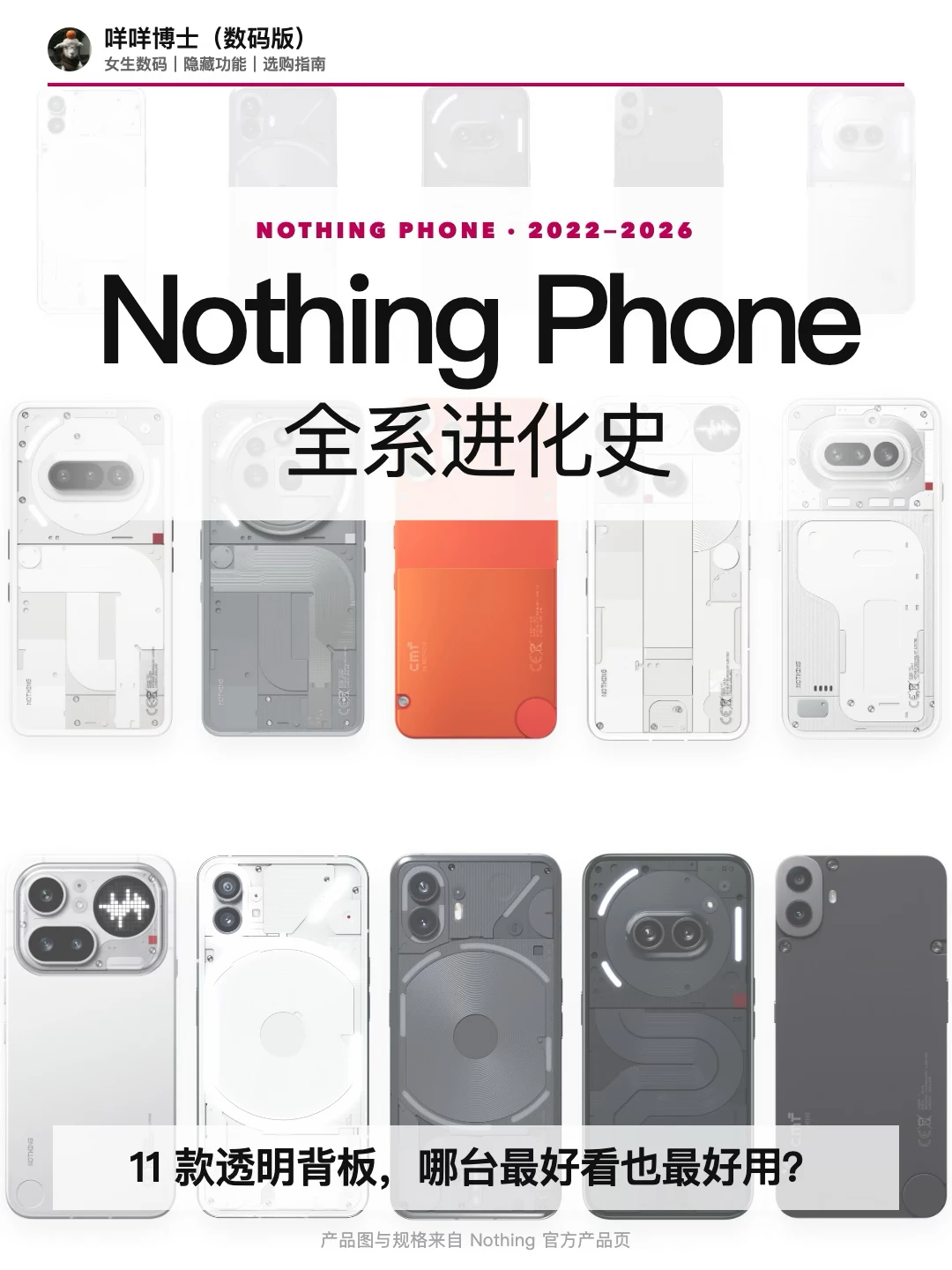 Nothing历代手机，哪台最好看也最好用