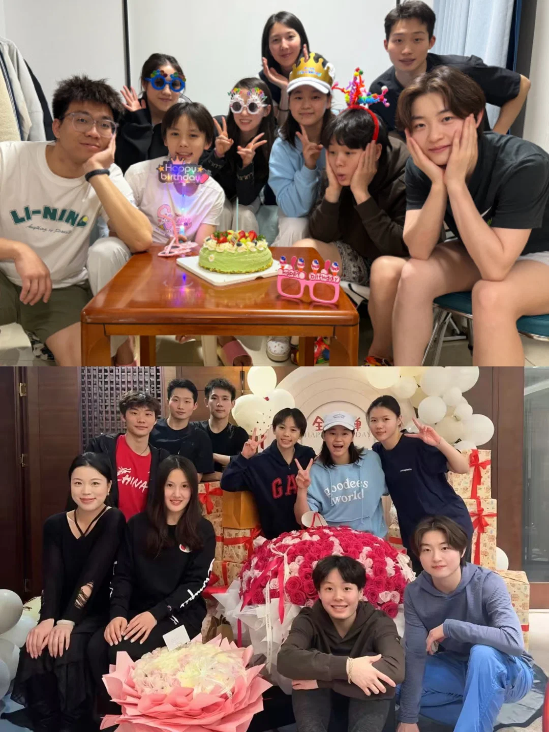 全红婵过19岁生日❗满屋都是奥运冠军！