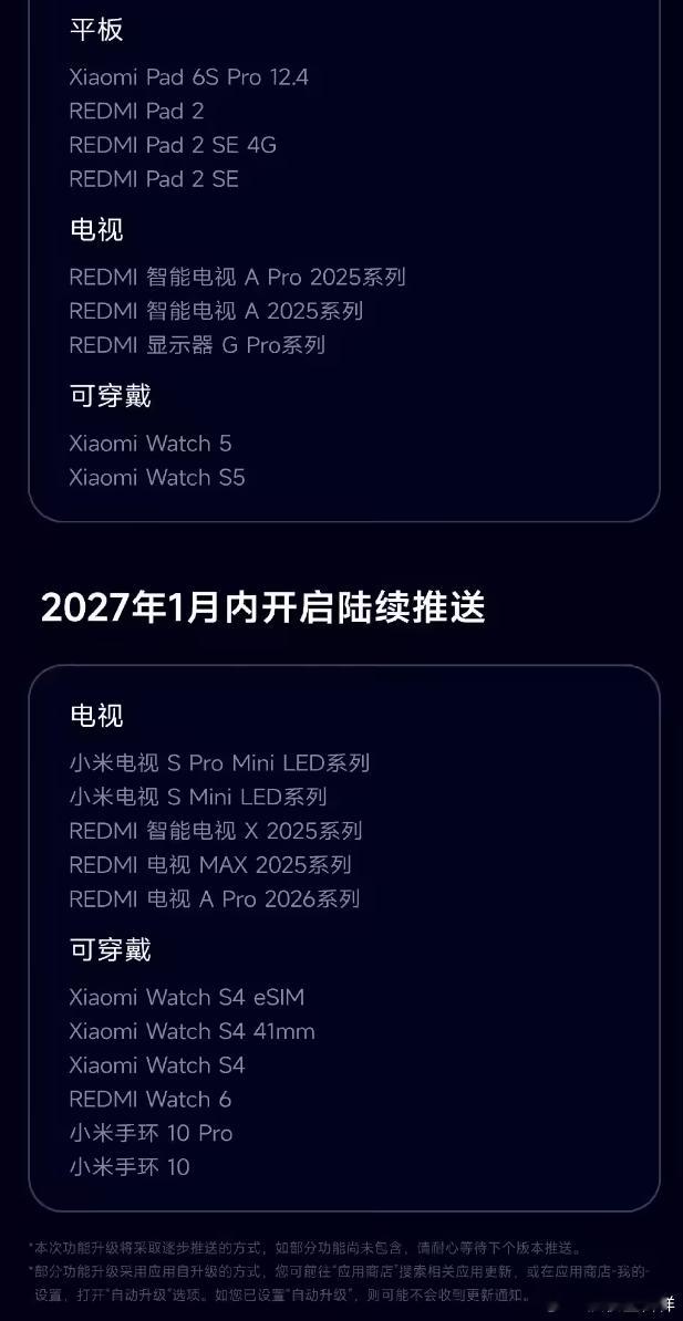 小米公布#澎湃OS4#  正式版10月15推送
小米澎湃 OS 公告君今日官方发布公告，公布了小米澎湃 OS 4 正式版的推送计划，明确了正式版首批推送的开启时间。

小米澎湃 OS 公告君表示，小米澎湃 OS 4 正式版将于 10 月 15 日开启首批存量机型推送，并将在后续陆续覆盖更多机型。官方欢迎用户积极升级使用并 ​