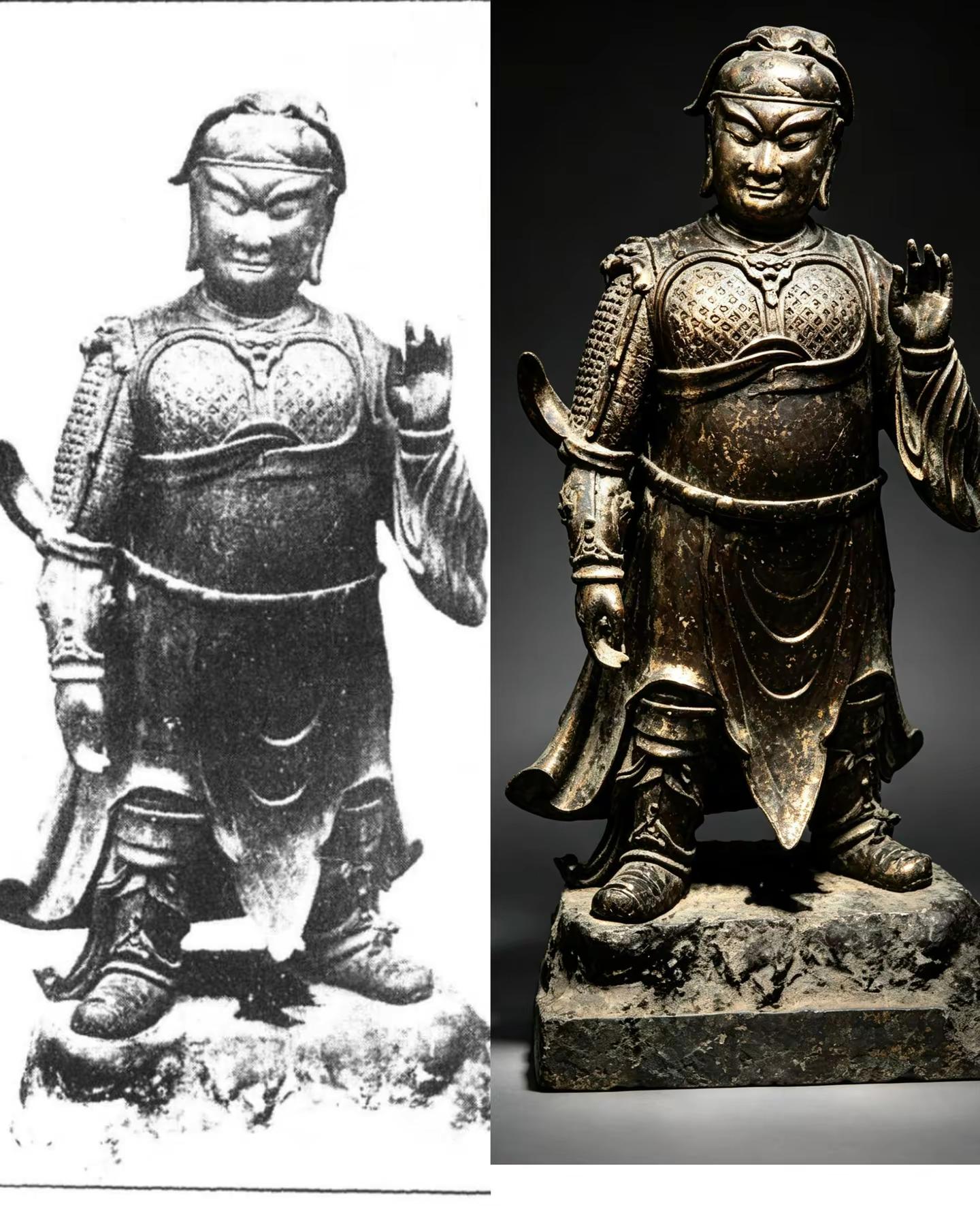 临清永寿寺里的关公铜像，已经消失在历史的长河中了。武将造像 关羽 临清 关帝圣像